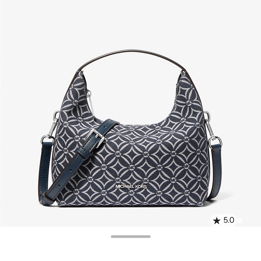Michael Kors Blue And White Patterned Shoulder Bag